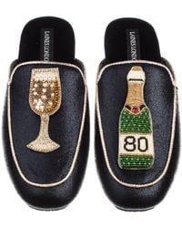 Laines London - Classic Mules With Milestone 80Th Birthday Champagne Brooches - Lyst