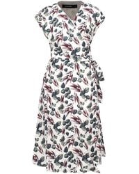 Smart and Joy - Wrap Leaves Print Dress - Lyst