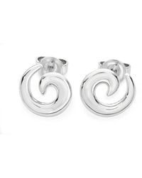 Lucy Quartermaine - Solid Sterling Swirl Studs - Lyst