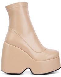 Rag & Co - Neutrals Purnell High Platform Ankle Boots - Lyst