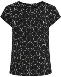 Conquista - Short Sleeve & Print Top - Lyst