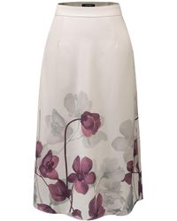 Smart and Joy - Placement Floral Print Trapeze Skirt - Lyst