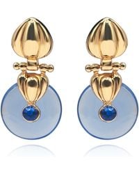 Michael Nash Jewelry - Annie Drop Earring With Sapphire Resin Drop - Lyst