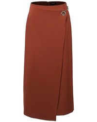 Smart and Joy - Buckle On Side Wrap Effect Skirt - Lyst