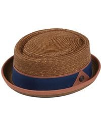 Dasmarca Hats - Dasmarca Oscar Summer Telescope Crown Lightweight Wheat Grass Breathable Mod Porkpie Hat - Lyst