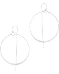 Heather Hawkins Jewelry - Flat Hoop Threader Earrings - Lyst