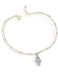 MOUNIR LONDON - Hamsa Hand Anklet - Lyst