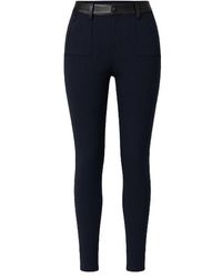 Conquista - Mid Rise Pleather Detail Jeggings - Lyst