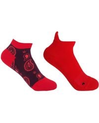 Peper Harow - Made in England - Paisley Burgundy & Organic Sport Trainer Socks Bundle - Lyst