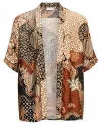 ORIGIN OF HEARTS - Neutrals Enari Relaxed-Fit Satin Kimono Shirt - Lyst