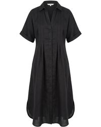 Adrift Clothing - Bridget Linen Pleated Dress - Lyst