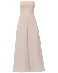 Nomi Fame - Neutrals Sarah Nude Palazzo Pant Corset Jumpsuit - Lyst