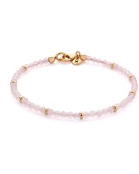 Nellou Jewellery - Rose Quartz Orbit Bracelet - Lyst