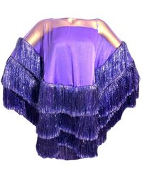 Julia Clancey - Luxe Backless Violet Frou Dress - Lyst