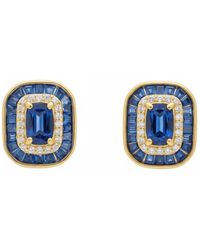 LÁTELITA London - Great Gatsby Stud Earrings Sapphire - Lyst
