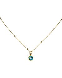 Lexi Jewelry - 14Kt Aqua Evil Eye Necklace - Lyst
