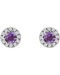 Augustine Jewels - Birthstone Halo Earrings - Lyst