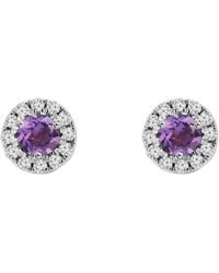 Augustine Jewels - Birthstone Halo Earrings - Lyst