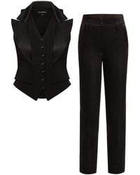 Tia Dorraine - Single-Breasted Waistcoat & Tailored Trousers Set - Lyst