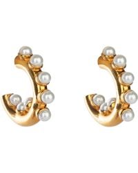 Bounkit - Nicole Hoops Pearls - Lyst