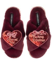 Laines London - Classic Laines Slippers With Divorced But Fucking Fabulous Brooches - Lyst