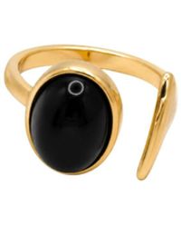 Uchi and Soto - Enso Onyx Oval Open Front Ring - Lyst