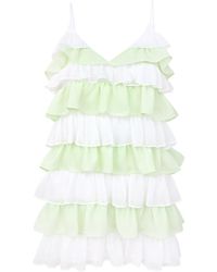 blonde gone rogue - Summer Affair Mini Dress With Ruffles, Upcycled Polyester - Lyst
