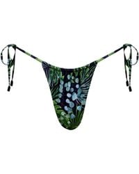 Playaluxe - Waikiki Side-Tie Bikini Bottom Palm - Lyst