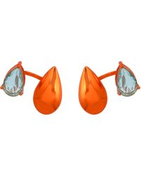 Lavani Jewels - Orange Kusanagi Drop Earrings - Lyst