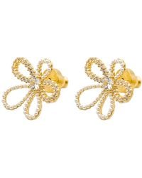 Miss Cecilia - Flower Ear Studs - Lyst