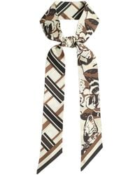 Lost Pattern - Lost Pattern X Leatherology Silk Twill Skinny Scarf - Lyst