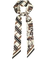 Lost Pattern - Lost Pattern X Leatherology Silk Twill Skinny Scarf - Lyst
