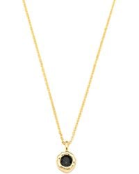 Classicharms - Skyler Molten Mini Solitaire Onyx Pendant Necklace - Lyst