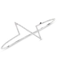 SALLY SKOUFIS - Force Palm Cuff With Made Cz Diamond Stimulant - Lyst