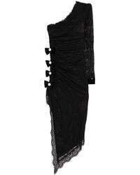 Nissa - Crystal-Detail Lace Midi Dress - Lyst