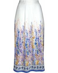 Lalipop Design - Floral-Print Pleated Recycled Fabric Maxi Skirt - Lyst