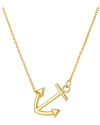 Spero London - Sterling Anchor Seawoman Necklace - Lyst