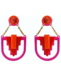 Gissa Bicalho - Handmade Acrylic Earring Arrow Deco - Lyst