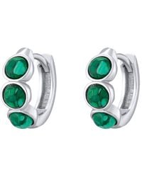 Scream Pretty - Malachite Cabochon Huggie Hoop Earrings - Lyst