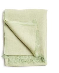 Variously - Soya Pastel Lime Hand Woven Soft Linen Scarf - Lyst