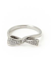 Belinda Jewelz - Bow Pavé Ring - Lyst