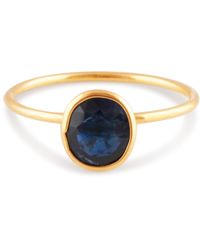 Trésor - Blue Sapphire Unshape Ring In 18k Yellow Gold - Lyst