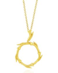 Unaloe - Arboreal Sterling With-Plated Necklace With Intertwined Trunks Pendant – Elegant Jewelry - Lyst