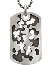 Snake Bones - Perforated Camouflage Dog Tag Necklace - Lyst