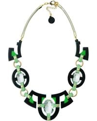 Gissa Bicalho - Handmade Acrylic Necklace Plastron Oval Cut Stone - Lyst