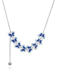Far East Jewelry - Handmade Orchid Butterfly Necklace & Enamel - Lyst