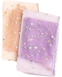 HIGH HEEL JUNGLE by KATHRYN EISMAN - Rose Twin Star Starry Sky Tulle Socks Lilac Peach - Lyst