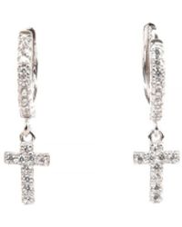 Addicted - Neutrals Mut Cross Stud Earrings - Lyst