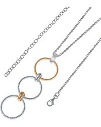 Lucy Quartermaine - Solid Sterling Triple Hula Multi Finish Long Pendant - Lyst