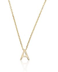Lily & Roo - Solid Miniature Initial Letter Necklace - Lyst
